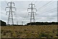 Pylons near Hall Farm, Boulge