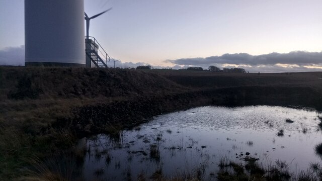 Small Pond at Turbine 5, Muirhall Windfarm