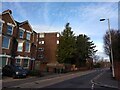 Older houses and modern flats, Polsloe Road, Exeter