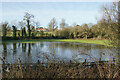 Flooded farmland by the A329