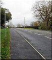 Bus stop opposite the entrance to Coychurch Crematorium