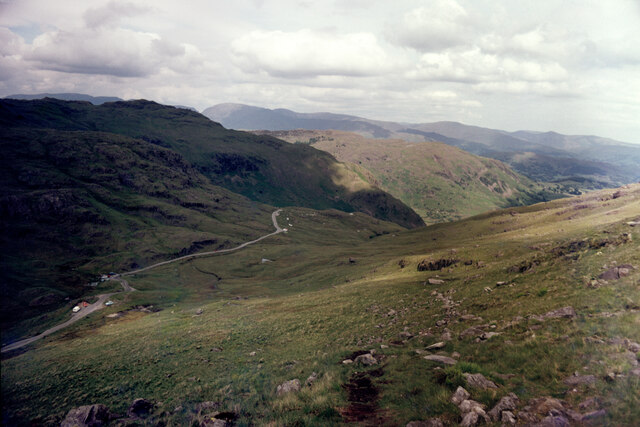 The east side of Wrynose Pass