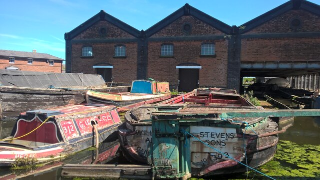 Derelict boats at the National Waterways Museum, Ellesmere Port