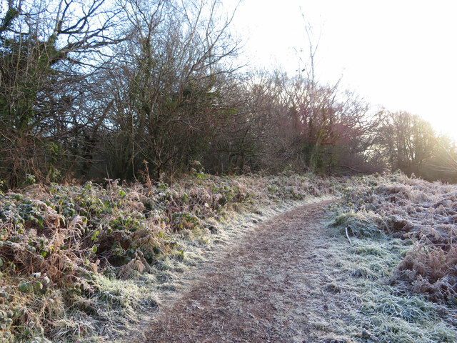 Frosted entrance to Cardiff's Northern Meadows