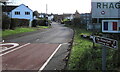 The Beaufort Coaching Inn direction sign, High Street, Raglan, Monmouthshire 