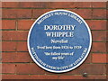 Plaque to Dorothy Whipple (Novelist)