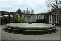SU6006 : The fountain at Portchester Crematorium by Basher Eyre