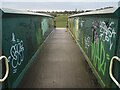 Graffitied pedestrian bridge 