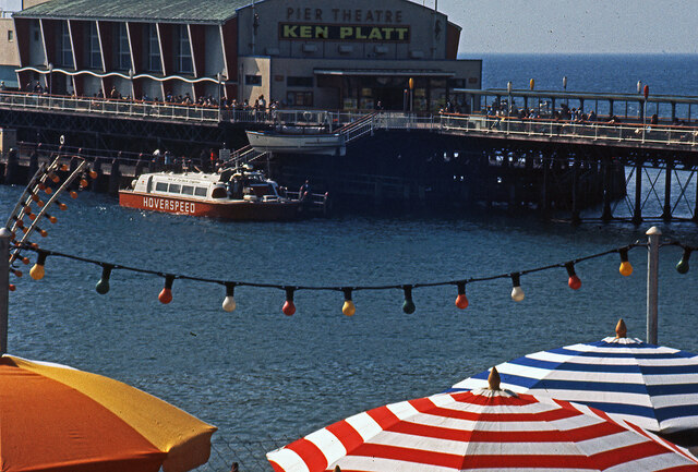 Isle of Purbeck Express hovercraft at Bournemouth Pier in 1968