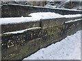 Old Boundary Marker on New in Pendle Bridge