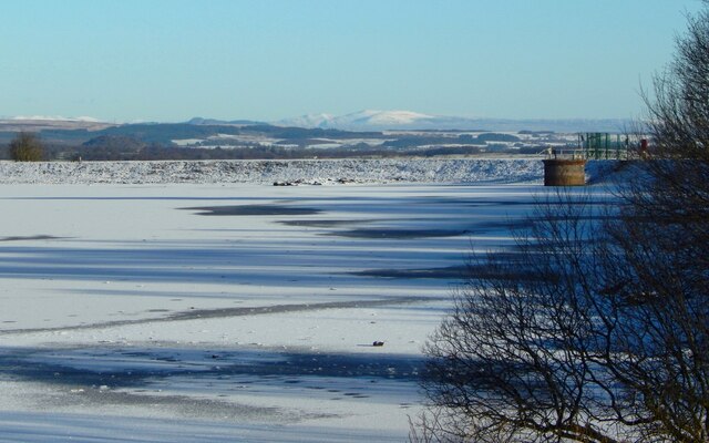 Carman Reservoir frozen over