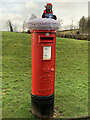 Yarn bombed pillar box, Inverkip