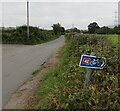 Cycle route 42 direction sign,  Llanddewi Rhydderch, Monmouthshire