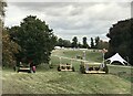 SP4415 : Cross-country fences at Blenheim Horse Trials by Jonathan Hutchins