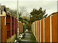 Dead-end back alley off Green Hill Croft