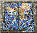 Mosaic in Kelvingrove Square community garden