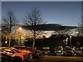 Hospital car park on a January evening