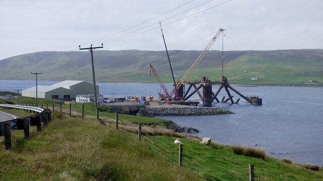 Oil rig being dismantled in Dales Voe
