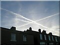 Contrails above Mottram Old Road