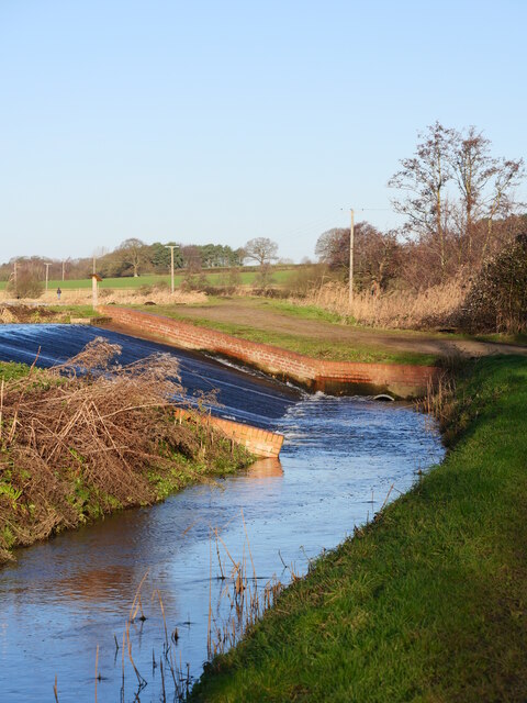 North Walsham & Dilham Canal Spillway in full flow