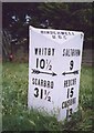 Old Milestone, on the A174, Dalehouse