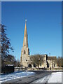 TF1505 : St. Benedict's Church, Glinton, in the snow by Paul Bryan