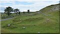 Enclosure and small rectangular earthwork building