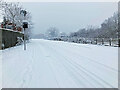 A snow covered Discovery Road, Stourport-on-Severn, Worcs