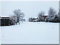 Snow covered Resolution Way, Stourport-on-Severn, Worcs