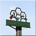 TL9868 : Badwell Ash village sign by Adrian S Pye
