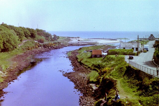 River Brora flowing towards the coast, 1983