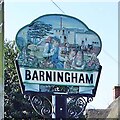 TL9676 : Barningham village sign by Adrian S Pye