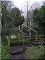 Steps from Little London Road to Paston Way on embankment