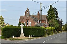 TM1341 : War memorial and former village school, Belstead by Simon Mortimer