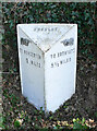 Old Milestone, on an unclassified road, between Red Castle & Green Hill