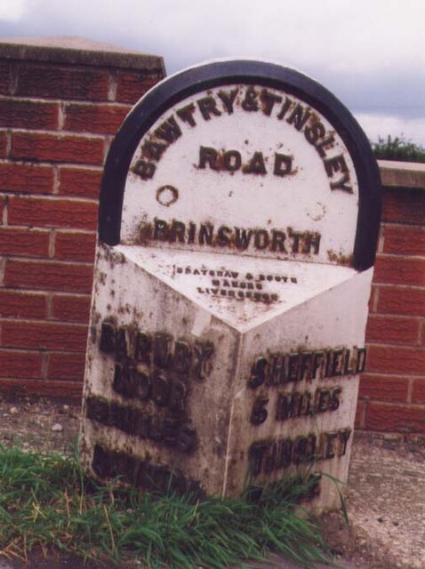 Old Milestone on the A631 Bawtry Road Christine Minto cc