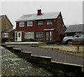 Snowy roofs, Pinewood Close, Malpas, Newport