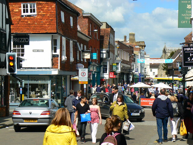Junction of Crane Street and High Street, Salisbury