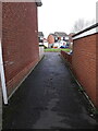 Path between houses on Beech Drive