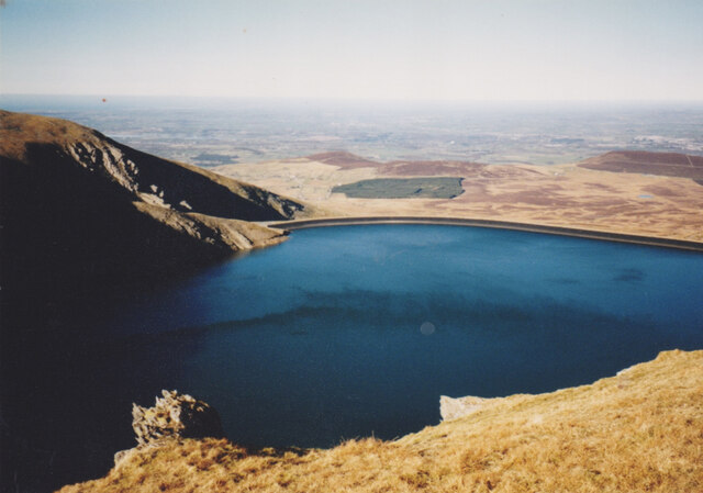 Marchlyn Mawr reservoir from the western slopes of Mynydd Perfedd