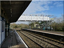 ST5393 : Temporary railway footbridge at Chepstow Station by Ruth Sharville