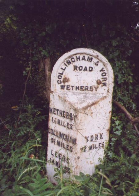 Old Milestone, B1224, York Road, Swinnow Hill