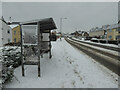 H4672 : Wintry at the bus shelter along Hospital Road, Omagh by Kenneth  Allen