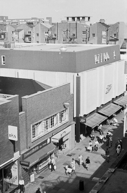 Montague Street, Worthing from above 1986  (3)