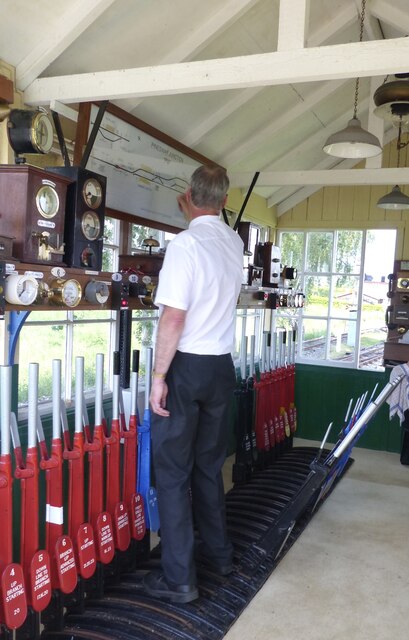 Inside Pinesway Junction signal box