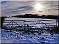 Snowy fields at Billingsley