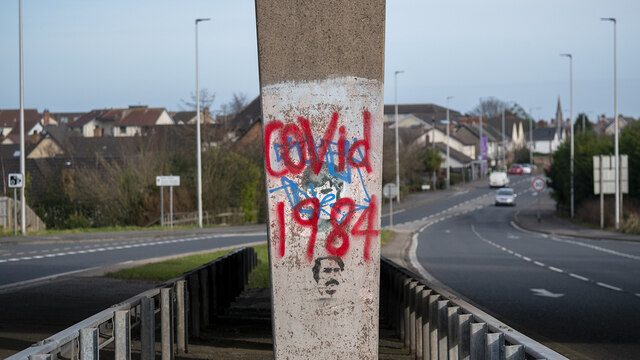 Covid graffiti, Bangor 