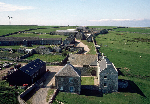 The main Lundy settlement from St Helen's Church