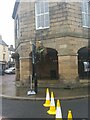 Alnwick, Market Hall, OS Cut Mark right hand side of arch