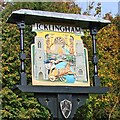 Icklingham village sign (detail)